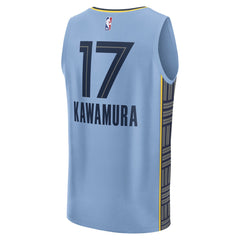 NBA Yuki Kawamura Memphis Grizzlies Fast Break Replica Player Jersey - Statement Edition - Light Blue