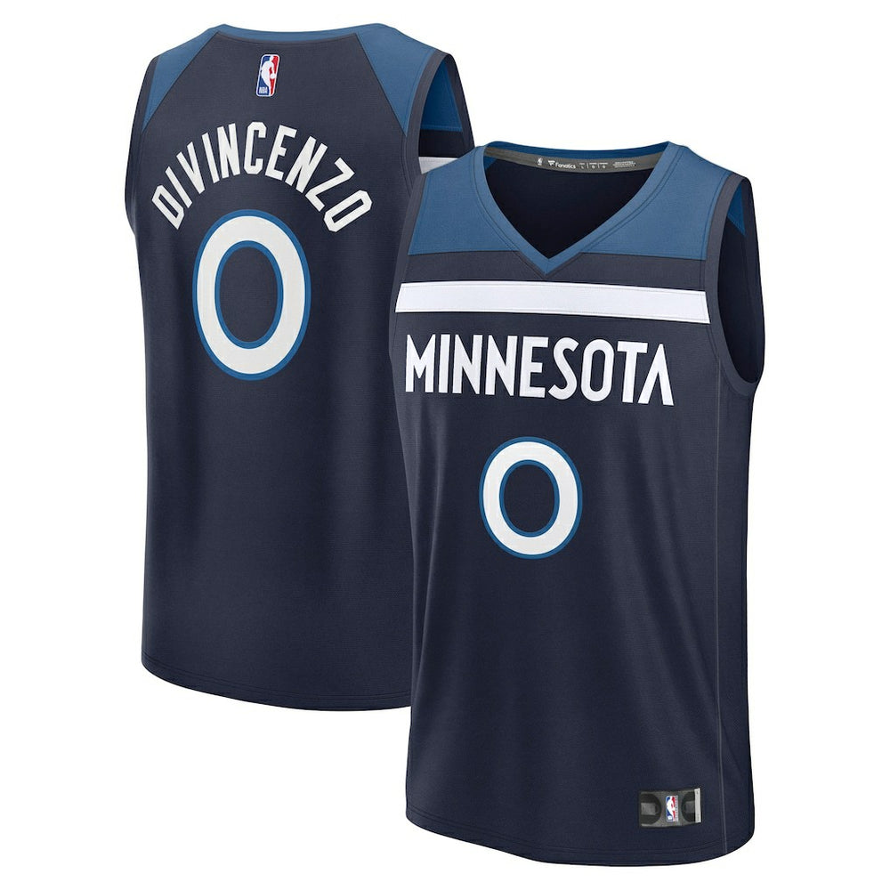 NBA Donte DiVincenzo Minnesota Timberwolves Fast Break Replica Player Jersey - Icon Edition - Navy