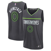 NBA Donte DiVincenzo Minnesota Timberwolves Fast Break Replica Player Jersey - Statement Edition - Charcoal