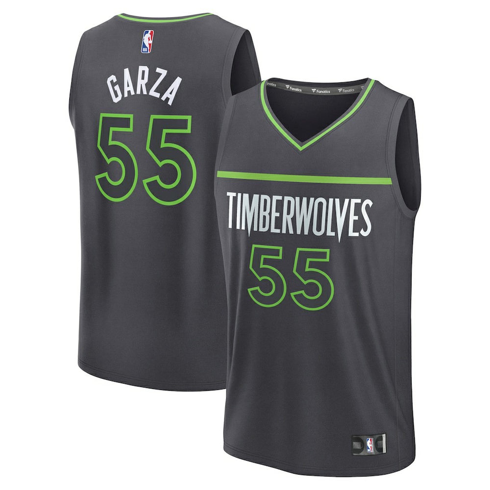 NBA Luka Garza Minnesota Timberwolves Fast Break Replica Player Jersey - Statement Edition - Charcoal