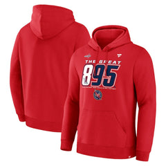 NHL Alexander Ovechkin Washington Capitals Fanatics NHL All-Time Leading Goal Scorer The Great 895 Pullover Hoodie - Athletic Red