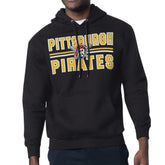 Pittsburgh Pirates Starter Team Mesh Print Graphic Pullover Hoodie - Black Hoodies