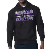 Colorado Rockies Starter Team Mesh Print Graphic Pullover Hoodie - Black Hoodies