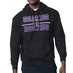 Colorado Rockies Starter Team Mesh Print Graphic Pullover Hoodie - Black Hoodies
