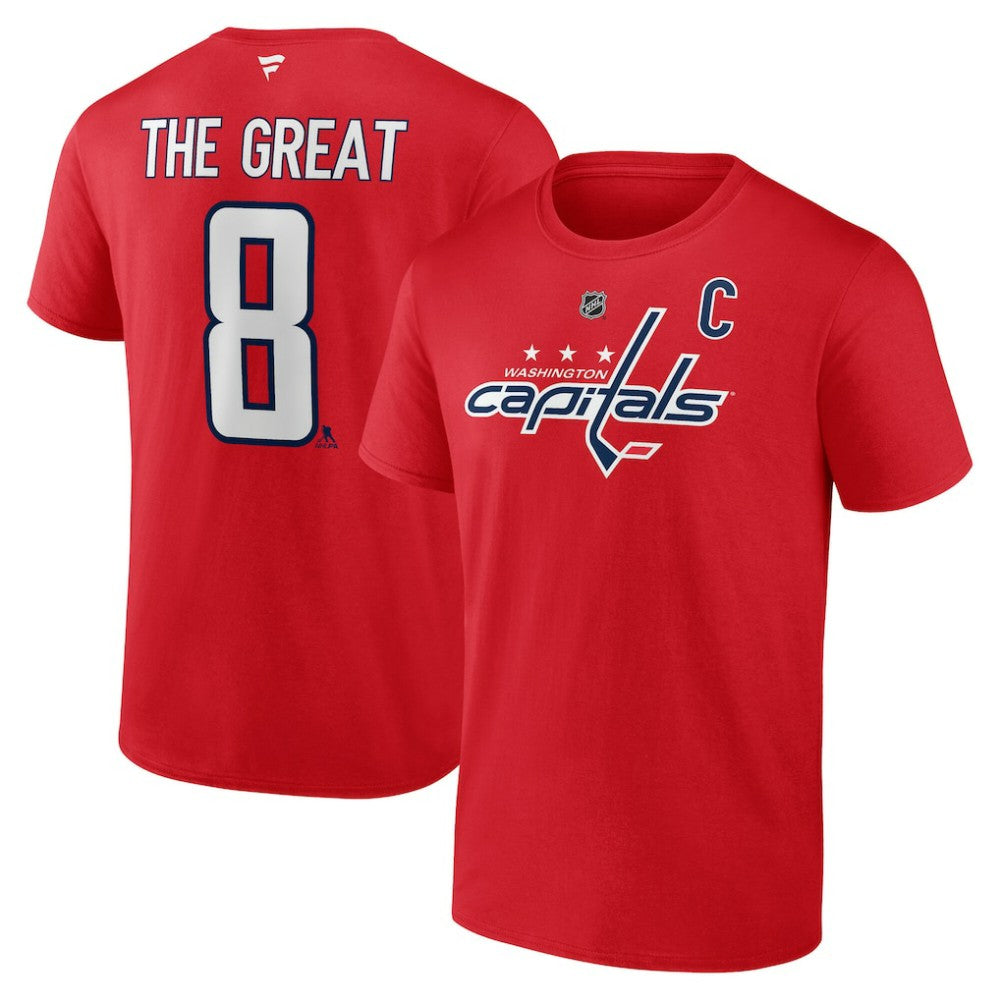 NHL Alexander Ovechkin Washington Capitals NHL All-Time Leading Goal Scorer Name & Number T-Shirt - Red