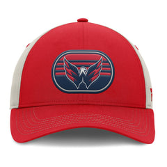 NHL Washington Capitals Fanatics 2025 Stanley Cup Playoffs Locker Room Trucker Adjustable Hat - Red/Gray