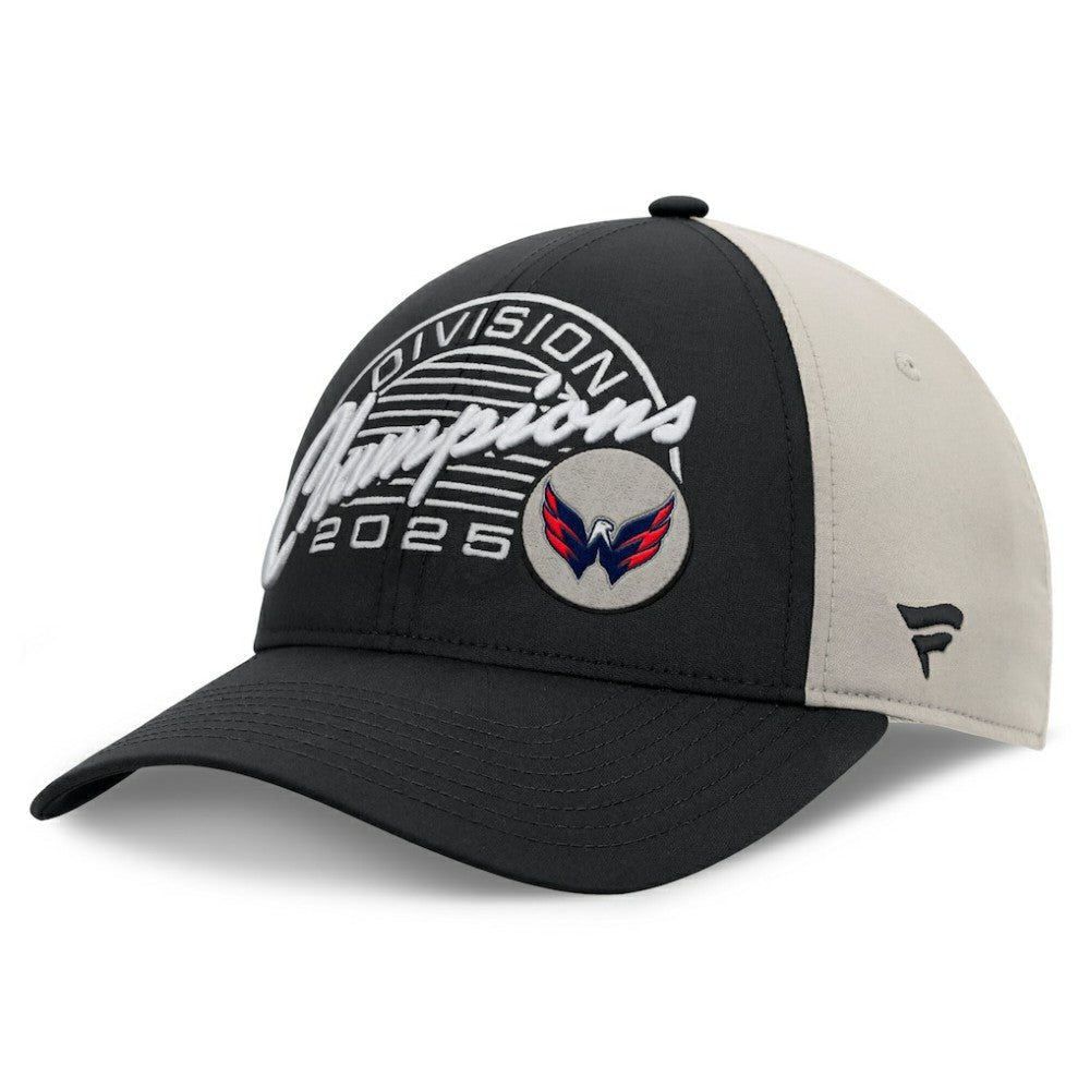 NHL Washington Capitals Fanatics 2025 Metropolitan Division Champions Locker Room Adjustable Hat - Black/Gray