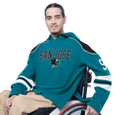 NHL San Jose Sharks G-III Sports by Carl Banks Adaptive Wear Lord Stanley Hooded Long Sleeve Sweatshirt - Teal