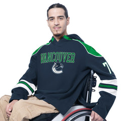NHL Vancouver Canucks G-III Sports by Carl Banks Adaptive Wear Lord Stanley Hooded Long Sleeve Sweatshirt - Blue