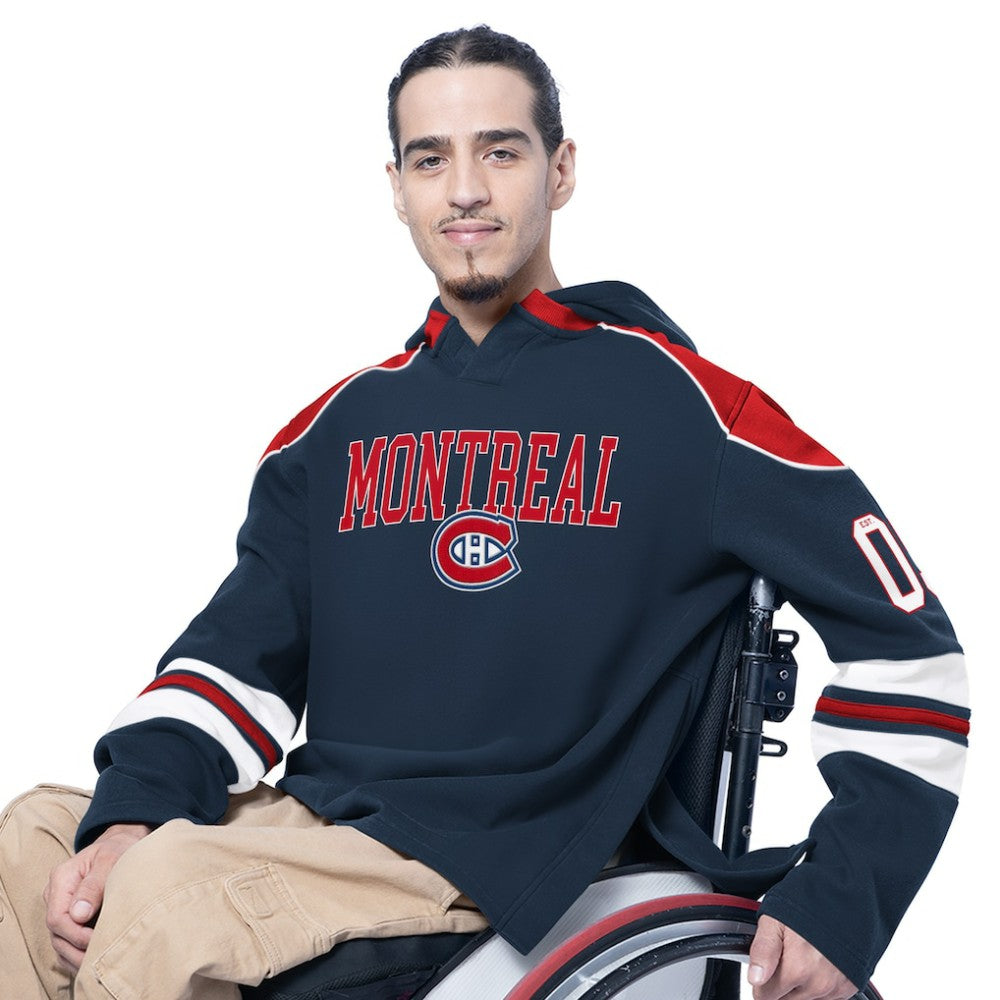 NHL Montreal Canadiens G-III Sports by Carl Banks Adaptive Wear Lord Stanley Hooded Long Sleeve Sweatshirt - Navy