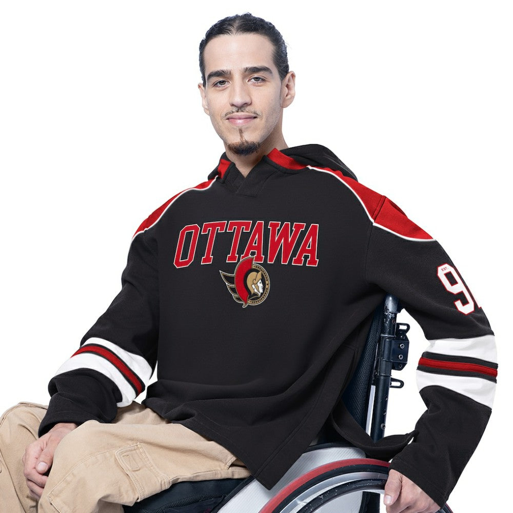 NHL Ottawa Senators G-III Sports by Carl Banks Adaptive Wear Lord Stanley Hooded Long Sleeve Sweatshirt - Black