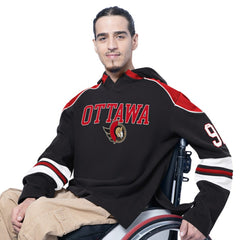 NHL Ottawa Senators G-III Sports by Carl Banks Adaptive Wear Lord Stanley Hooded Long Sleeve Sweatshirt - Black