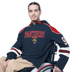 NHL Florida Panthers G-III Sports by Carl Banks Adaptive Wear Lord Stanley Hooded Long Sleeve Sweatshirt - Navy