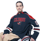 NHL Columbus Blue Jackets G-III Sports by Carl Banks Adaptive Wear Lord Stanley Hooded Long Sleeve Sweatshirt - Navy