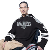 NHL Los Angeles Kings G-III Sports by Carl Banks Adaptive Wear Lord Stanley Hooded Long Sleeve Sweatshirt - Black