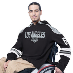 NHL Los Angeles Kings G-III Sports by Carl Banks Adaptive Wear Lord Stanley Hooded Long Sleeve Sweatshirt - Black