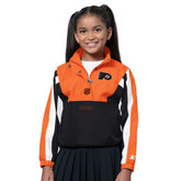 NHL Philadelphia Flyers Starter Girls Key Player Half Zip Jacket - Orange/Black