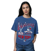 NHL New York Rangers Starter Women's Oversized Hall of Fame T-Shirt - Heather Blue