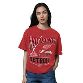 NHL Detroit Red Wings Starter Women's Oversized Hall of Fame T-Shirt - Heather Red