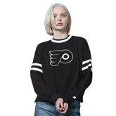 NHL Philadelphia Flyers Starter Women's Rally Fleece Cropped Sweatshirt - Black