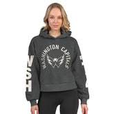 NHL Washington Capitals Starter Women's Star Player Cropped Fleece Hoodie - Heather Charcoal