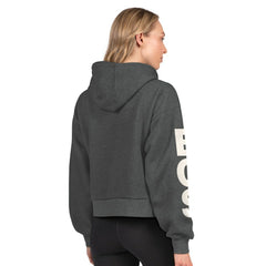 NHL Boston Bruins Starter Women's Star Player Cropped Fleece Hoodie - Heather Charcoal