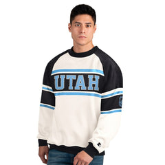 NHL Utah Mammoth Starter Male Adult Defense Fleece Crewneck Sweatshirt - White