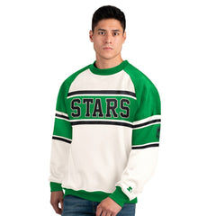 NHL Dallas Stars Starter Male Adult Defense Fleece Crewneck Sweatshirt - White