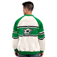 NHL Dallas Stars Starter Male Adult Defense Fleece Crewneck Sweatshirt - White