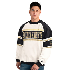 NHL Vegas Golden Knights Starter Male Adult Defense Fleece Crewneck Sweatshirt - White