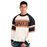 NHL Philadelphia Flyers Starter Male Adult Defense Fleece Crewneck Sweatshirt - White