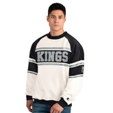 NHL Los Angeles Kings Starter Male Adult Defense Fleece Crewneck Sweatshirt - White