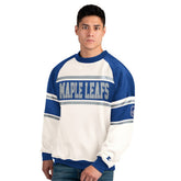 NHL Toronto Maple Leafs Starter Male Adult Defense Fleece Crewneck Sweatshirt - White