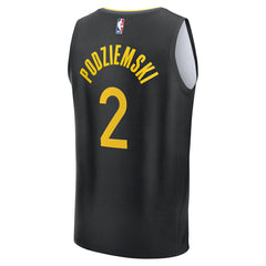 NBA Brandin Podziemski Golden State Warriors Fast Break Replica Player Jersey sale - Statement Editi- Black