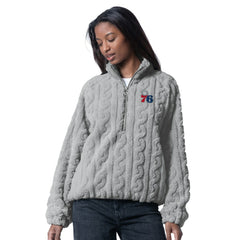 Philadelphia 76ers G-III 4Her by Carl Banks Women's Champ Half-Zip Pullover Gray