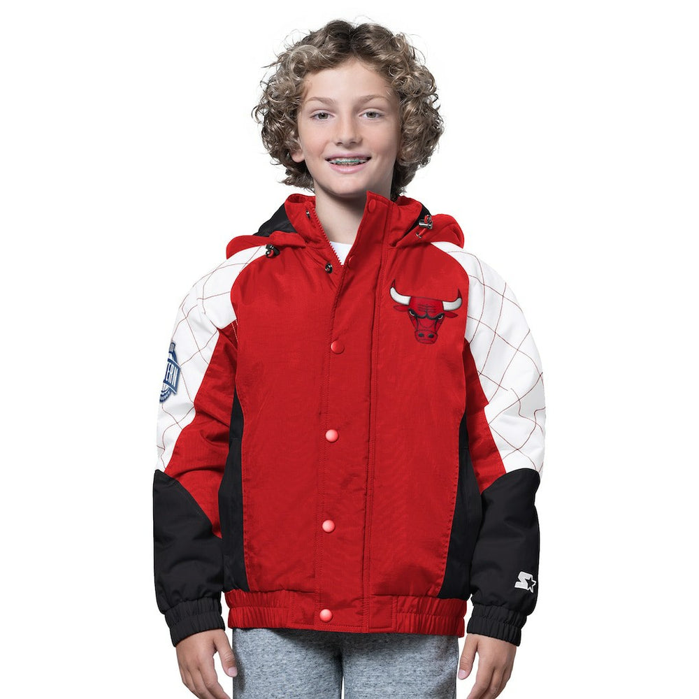 Chicago Bulls Starter Youth All Time Pro Jr. Full-Zip Hoodie Jacket Red/Black