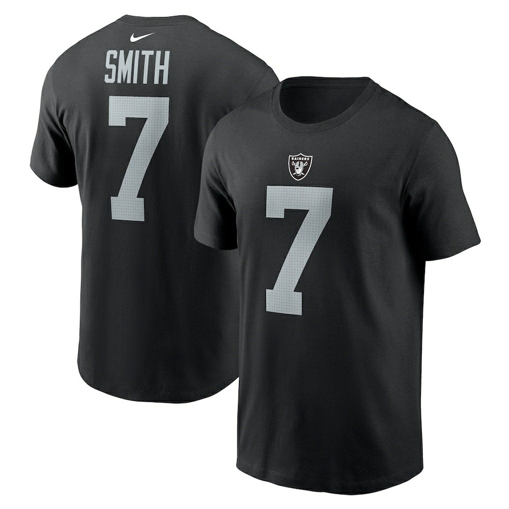 Geno Smith Las Vegas Raiders Name & Number T-Shirt Black
