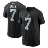 Geno Smith Las Vegas Raiders Name & Number T-Shirt Black