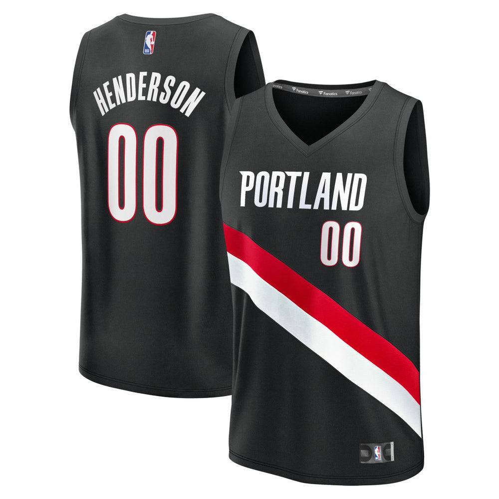 NBA Scoot Henderson Portland Trail Blazers Fast Break Replica Jersey - Icon Edition - Black