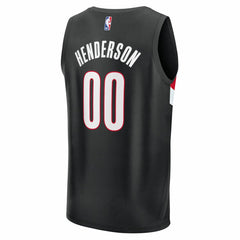 NBA Scoot Henderson Portland Trail Blazers Fast Break Replica Jersey - Icon Edition - Black