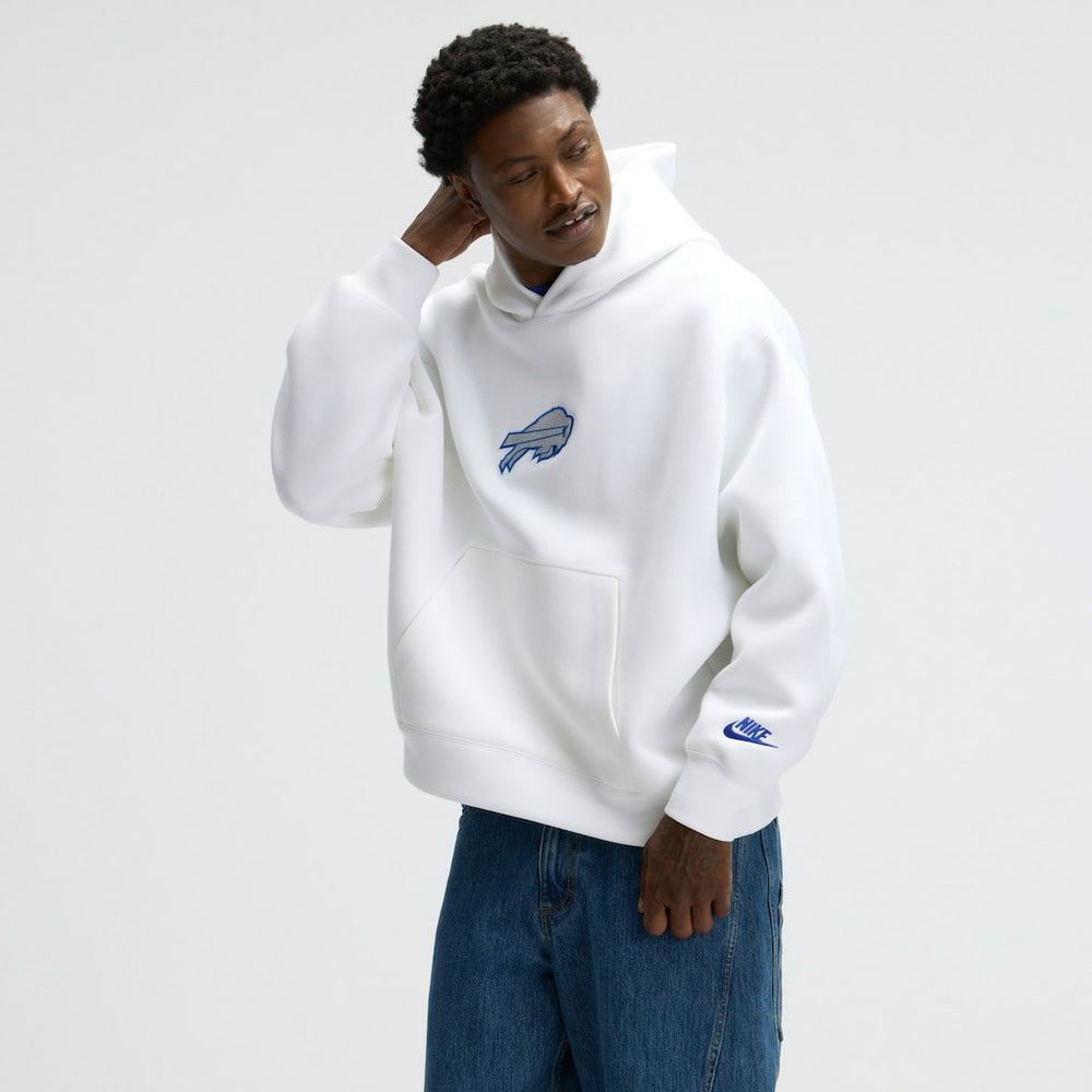Buffalo Bills 2025 Rivalries Collection Oversized Tech Fleece Hoodie White