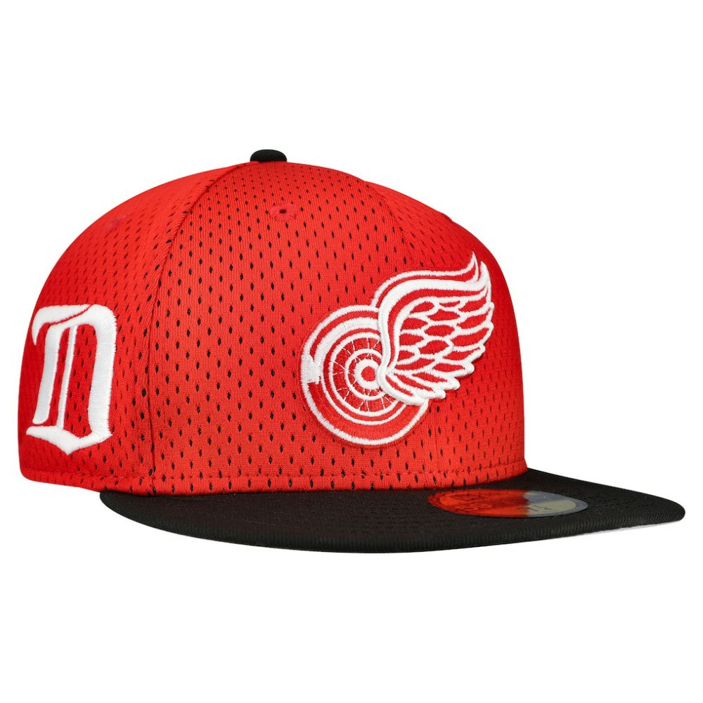 NHL Detroit Red Wings New Era Mesh Crown Two-Tone 59FIFTY Fitted Hat - Red/Black