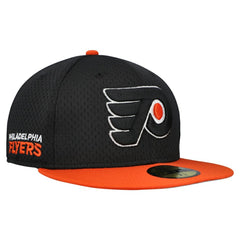 NHL Philadelphia Flyers New Era Mesh Crown Two-Tone 59FIFTY Fitted Hat - Black/Orange