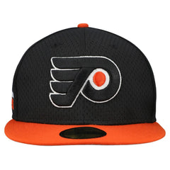 NHL Philadelphia Flyers New Era Mesh Crown Two-Tone 59FIFTY Fitted Hat - Black/Orange