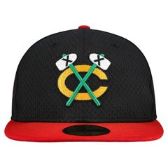 NHL Chicago Blackhawks New Era Mesh Crown Two-Tone 59FIFTY Fitted Hat - Black/Red