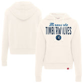 Minnesota Timberwolves Sportiqe Women's Ava Boxy Tri-Blend Pullover Hoodie Cream