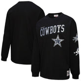 Dallas Cowboys Training Camp Vintage Logos Long Sleeve T-Shirt Black