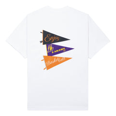 Enjoy Basketball x Los Angeles Lakers Unisex Hoop Enthusiast Capsule Collection T-Shirt - White