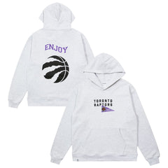 Enjoy Basketball x Toronto Raptors Unisex Hoop Enthusiast Capsule Collection Pullover Hoodie - Heather Gray