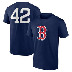 Boston Red Sox Jackie Robinson Day Name & Number T-Shirt - Navy T-shirts